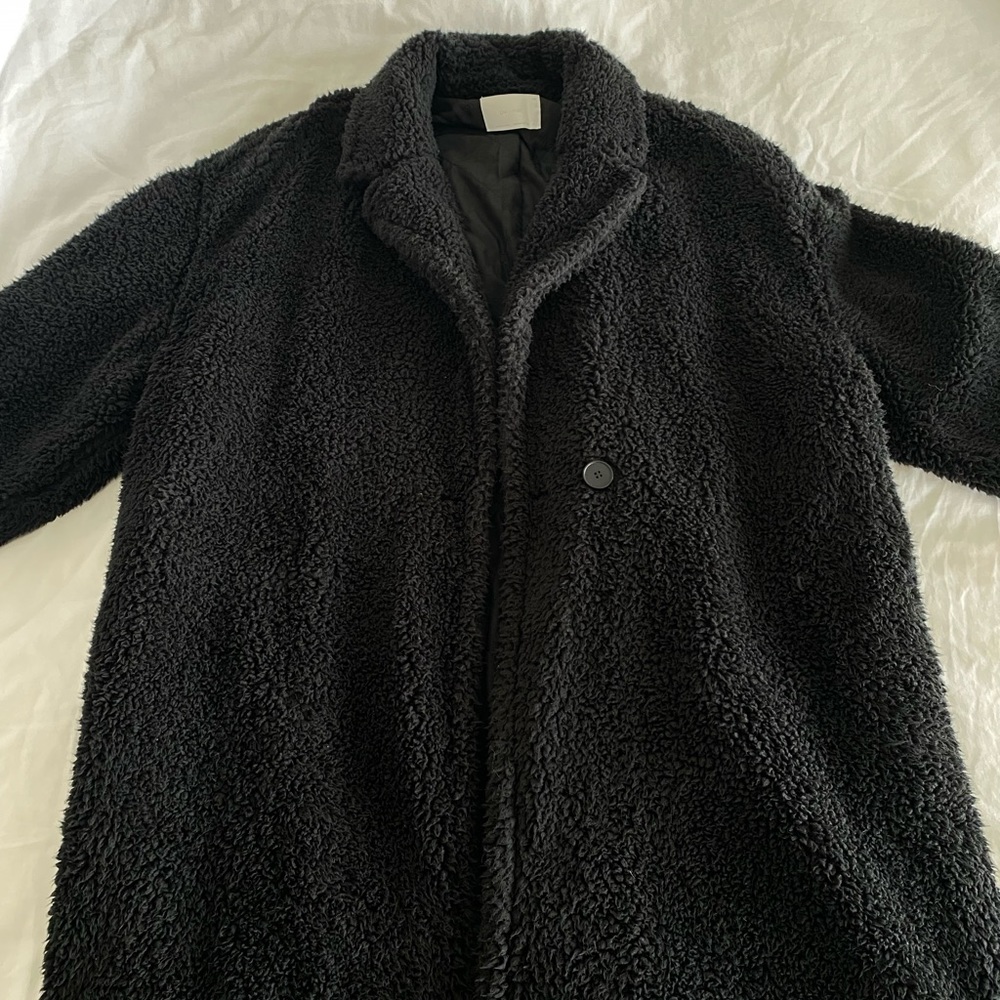 Oak + Fort Long Teddy Jacket